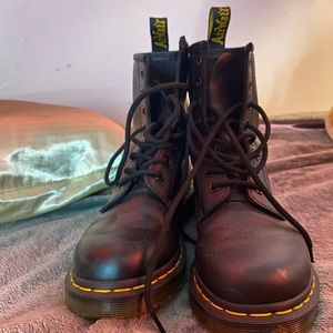 Dr. Martens Smooth Leather Lace Up Black Boots